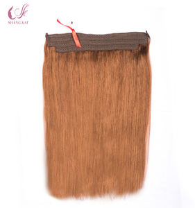 ผมต่อแบบฮาโลฮาโลฮาโลเส้น100% ผมมนุษย์ไล่ระดับสีบลอนด์ไปน้ำตาล - Product Image 3