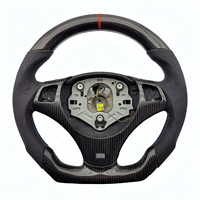 Volant en fibre de carbone en cuir perforé de haute qualité M Performance pour volant BMW E90