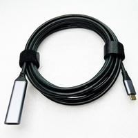 Câble de liaison USB-C à angle droit personnalisé 5m 10m 15m, conducteur en cuivre pur, blindage tressé en PVC pour transfert de données des appareils photo Fuji