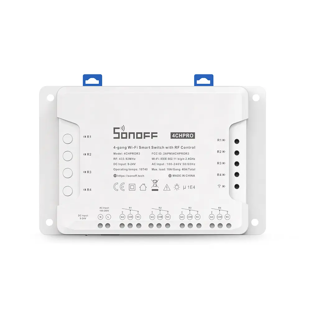 Sonoff 4CH R3 Pro R3 433mhz 4 Gang RF Wireless Remote Wifi Smart Home Switch Inching Interlock Relay Alexa Google Home Ewelink