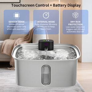 Bebedero <span class=keywords><strong>para</strong></span> Mascotas de Acero Inoxidable de 10L, Dispensador Automático de Agua <span class=keywords><strong>para</strong></span> Perros y Gatos con Sensor - Product Image 2
