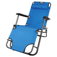 Chaises longues de plage pliantes modernes et durables en métal pour l'extérieur