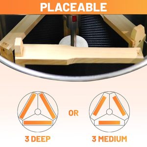 Extractor de Miel Manual Witbee de 3 Cuadros, Acero Inoxidable, con Engranajes, 1 Año de Garantía, Patas de Tambor de 38cm, Envío desde EE. UU. - Product Image 5