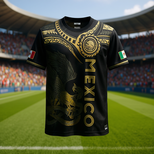 Maglia da Calcio Messicana Unisex, Stampa Integrale, Collo Tondo, Manica Corta, in Poliestere, Vestibilità Regolare per Adulti, Adatta a Tutte le Stagioni - Product Image 2