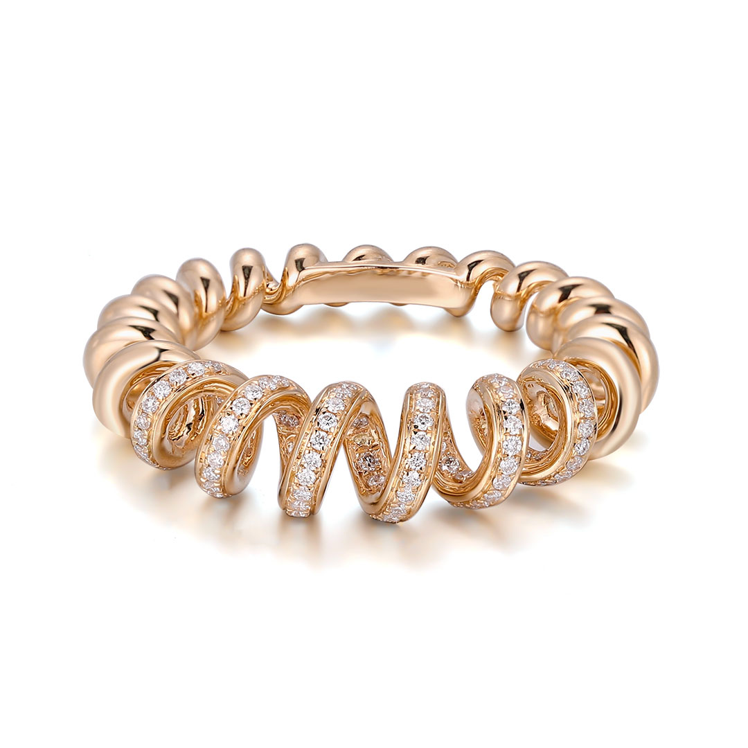 Bague en or 10 carats avec diamant naturel