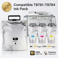 Pack d'encre Enlite Extra High Yield T8781T8784 pour imprimante Epson WorkForce Pro WF-R5690 WF-R5190 avec puce, sac d'encre pigmentée 1520ML