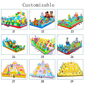 Castello Gonfiabile Commerciale Personalizzato Delilai per Bambini a Forma di Luna in PVC, con Scivolo Acquatico e Zona Salto - Product Image 6