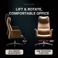 Chaise de bureau exécutive moderne, durable, confortable, design ergonomique, appui-tête réglable avec revêtement en cuir PU, chaises pivotantes