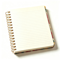 Carnets de notes personnalisés à couverture rigide, reliure spirale, lignés, coins arrondis