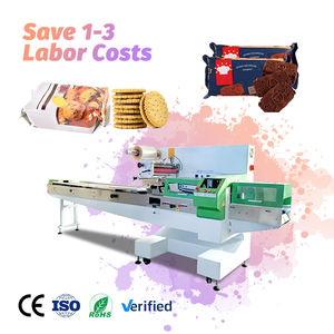 Machine d'emballage automatique multifonctionnelle pour biscuits, pain, sucre et aliments, type flow pack pour emballage oreiller - Product Image 1