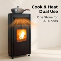 Cheminée de cuisson et de chauffage au bois personnalisée, certifiée CE, disponible en ODM pour le marché européen