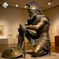 Escultura de Bronce de Guerrero Griego Decorativa para Jardín Moderno de Parque, Personalizada, Grande y Hermosa de Alta Calidad