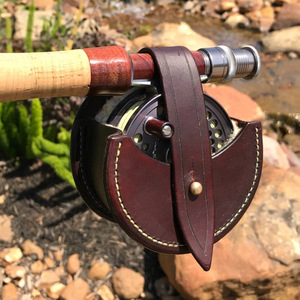 Bolsa de almacenamiento para carretes de pesca con mosca, bolsa de almacenamiento para bobinas de línea de pesca, estuche de cuero, bolsa para cañas y carretes de pesca en roca, pesca personalizada - Product Image 1