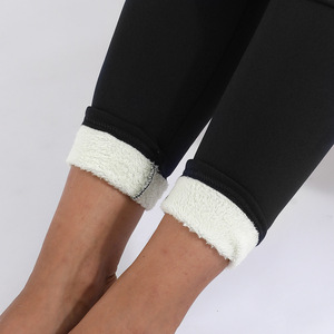 <span class=keywords><strong>Pantalon</strong></span> chaud d'hiver en velours épais pour femme, Legging noir de taille haute, <span class=keywords><strong>pantalon</strong></span> de Compression en <span class=keywords><strong>laine</strong></span> d'agneau épais, <span class=keywords><strong>pantalon</strong></span> résistant au froid - Product Image 4