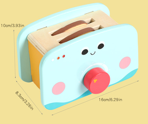 Toddler Pretend Play Cooking Set Safe Learning <b>Baking</b> Kitchen <b>Accessories</b> Wooden Stand Mixer Toy for Kids - Product Image 6