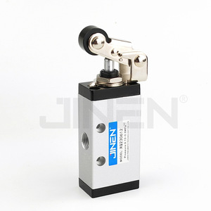 Jinen วาล์วนิวเมติกแบบโรลเลอร์ XQ230612วาล์วควบคุมอากาศสามทางอลูมิเนียมอัลลอยด์สองตำแหน่ง PT14เกลียวภายใน - Product Image 1