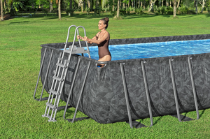 Piscina Rectangular Elevada <span class=keywords><strong>Bestway</strong></span> de 561 kg, 7.32 m x 3.66 m x 1.32 m, con Estructura de Acero y PVC - Product Image 2