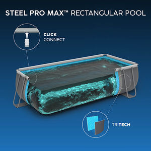 <span class=keywords><strong>Piscina</strong></span> <span class=keywords><strong>Bestway</strong></span> 5612B Rectangular Grande con Marco de Acero Metálico, <span class=keywords><strong>Piscina</strong></span> Familiar de PVC, <span class=keywords><strong>Piscina</strong></span> Portátil Elevada para Jardín y Exteriores - Product Image 4