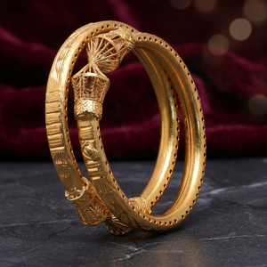 Dye Gold Plated Kada <b>Bangles</b>, Fashion <b>Bangles</b> Jewelry, Luxury <b>Bangles</b>, Brass Custom Gold <b>Bangles</b> Gold Filled Jewelry Oro Joyeria - Product Image 3