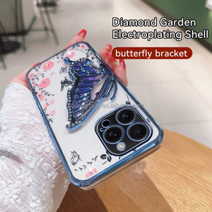 Vendita calda creativa porta a farfalla custodia per telefono per iPhone 17 16 15 Pro Max per iPhone 14 13 custodie segrete per cellulare - Product Image 4