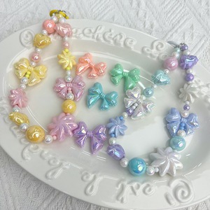 Perles transparentes style Ins en forme de nœud papillon, plaquées UV, pour colliers, bracelets, pinces à cheveux, matériaux de bricolage et accessoires de bijouterie d'été - Product Image 5