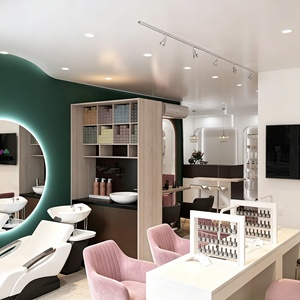 Nail Salon Station Spa Beauty Salon Furniture Full Store Customized Hair Salon Interior Design Barber Shop Decoration Renovation - Product Image 2
