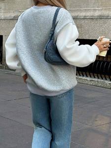 <span class=keywords><strong>Felpe</strong></span> con Cappuccio in Maglia di Alta Qualità per Donna, Stile Casual Streetwear, Color Block con Ricamo Lettere, Personalizzabili all'Ingrosso - Product Image 3