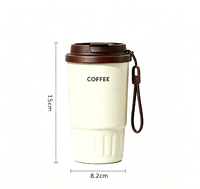 Mug à café isotherme en acier inoxydable de 13 oz, gobelet isotherme à double paroi en acier inoxydable pour le bureau et la maison