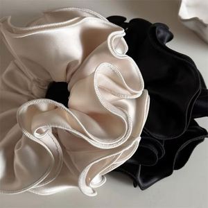 18Cm Extra <b>Large</b> Jumbo Crunchies Ties Girl Women's <b>Elastic</b> <b>Bands</b> Big Flower Silk Satin Hair Scrunchie - Product Image 3