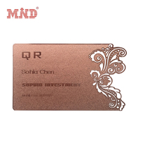 Carte de visite NFC en métal gravée au laser, impression sur carte en métal