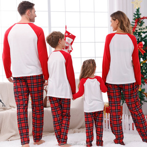 Pijama de natal para famílias, pijamas combinando para família, vermelho gride, família 2022 - Product Image 2