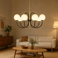 Lampe suspendue linéaire LED moderne, hauteur réglable, ovale, éclairage de salon, intensité variable, installation facile