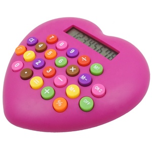 <strong>Heart</strong> Shape Cute Digital Office Student Promotional Gift <strong>Calculator</strong> 8 Digits LCD Pocket logo <strong>Calculator</strong> - Product Image 2