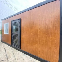 Maison conteneur modulaire préfabriquée pour jardin extérieur, 20 pieds, rangement de cour, bureau conteneur portable et durable à structure en acier