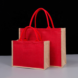 Sacs fourre-tout publicitaires en jute écologiques, personnalisables, de grande taille, couleur unie, avec logo personnalisé, sac de plage polyvalent, sac de shopping - Product Image 6