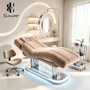 Table de Massage Électrique de Haute Qualité Chauffante pour Spa, <span class=keywords><strong>Lit</strong></span> de Traitement Vibrant pour Salon de Beauté, <span class=keywords><strong>Fauteuil</strong></span> Médical pour Soins du Visage et Cils - Product Image 1
