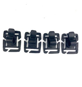 Fivela de gancho de plástico para mochilas, fivela de plástico preta giratória para bolsas e mochilas - Product Image 2