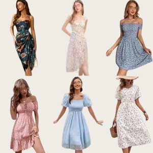 Gaun Kasual Grosir Murah Kaos Campuran Kemasan 2025 Obral Pakaian Wanita Stok Pakaian Pengiriman Acak - Product Image 5
