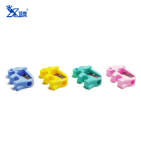 Taille-crayon en plastique de couleur personnalisée Éléphant de nouveauté d'école d'enfants mignon animal stationnaire taille-crayon monotrou pour crayons