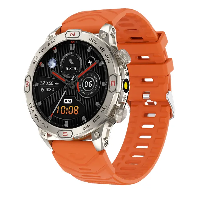 Alliage de zinc 466*466 résolution 1.43 pouces Amoled 1ATM étanche antichoc visage rond sport moniteur de santé KC86 enfants montres intelligentes