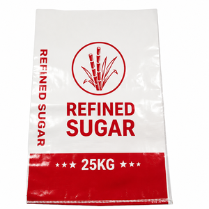 Sac en PP tissé naturel BOPP sur mesure pour sucre, sac d'emballage <span class=keywords><strong>de</strong></span> 25 kg avec impression couleur intégrale pour sucre <span class=keywords><strong>de</strong></span> canne raffiné - Product Image 1