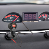 Voltmeter Digital Mini 0.56 Inci DC 0-100V Panel Meter Tiga Warna 6V 12V Mobil Listrik 22mm Frekuensi AC Arus DC