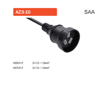 Prise de courant industrielle étanche australienne standard 10 ampères 250 volts avec 3 prises pour la maison, les cuisines, les jardins et l'extérieur