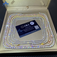 Bracelet tennis en moissanite S925 de 2 mm, 3 mm, 4 mm, 5 mm, 6,5 mm de large, chaîne tennis en moissanite VVS, prix d'usine