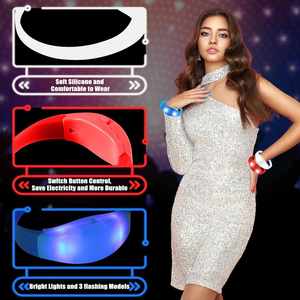 Novelties 2026 New Design Led Bracelets with 7colors Light Flashing Follow Music Concert Led Wristbands - Product Image 5