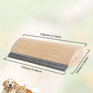 Üretici toptan profesyonel çift eylem decats aracı ahşap Pet damat fırça kediler ve köpekler için paslanmaz çelik malzeme - Product Image 4