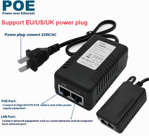 48V 0.5A 24 Wát PoE Injector adapter 2 cổng thụ động Máy tính để bàn Gigabit điện <span class=keywords><strong>over</strong></span> <span class=keywords><strong>Ethernet</strong></span> cung cấp cho IP máy ảnh, AP - Product Image 5