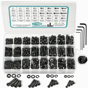 <b>Screws</b> Kit 1760pcs M2 M3 M4 M5 Bolts Nuts Washers Hex Keys Grade 12.9 Alloy Steel - Product Image 1