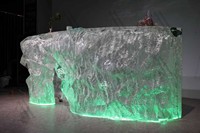 Mesa de Bar con Iluminación LED en Forma de Cueva con Aspecto de Cristal Hecho a Mano para Diseño de Área de Entretenimiento de Villa de Comida Fina de Club Nocturno