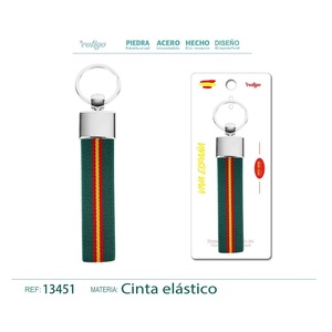 Portachiavi bandiera spagnola con fascia elastica-accessori e souvenir